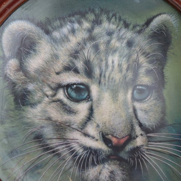 Princeton Gallery Cubs of the Big Cats Plate Collection Snow Leopard Cub by Qua - Picture 11 of 11